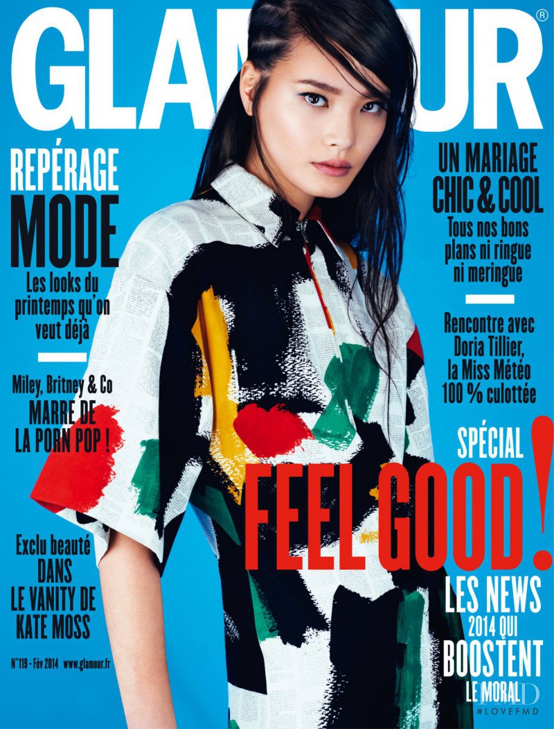 Li Wei Shan featured on the Glamour France cover from February 2014