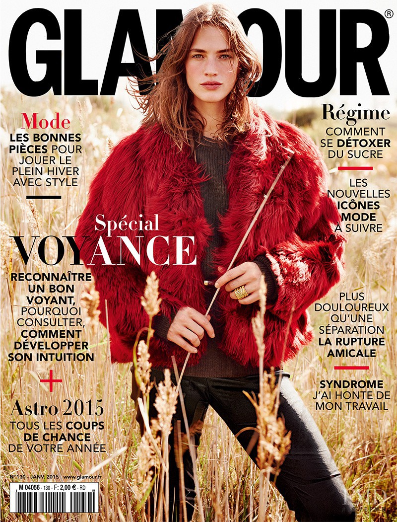 Crista Cober featured on the Glamour France cover from January 2015