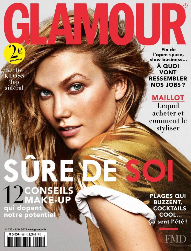 Karlie Kloss featured on the Glamour France cover from June 2015