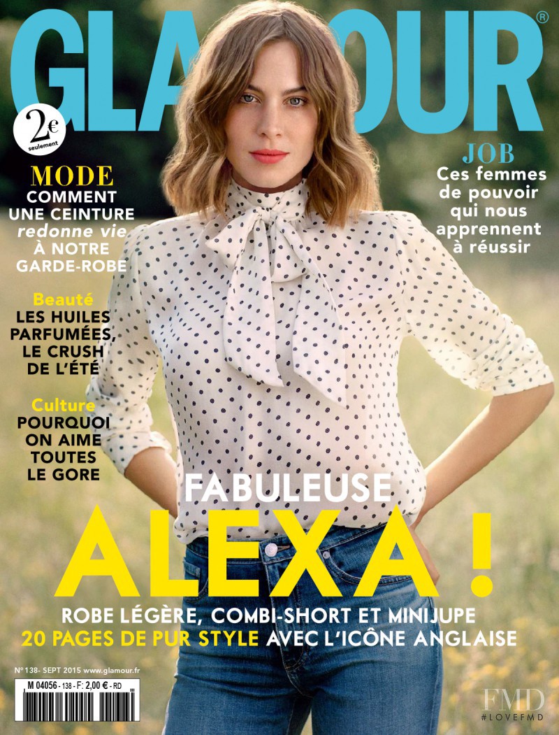 Alexa Chung featured on the Glamour France cover from September 2015