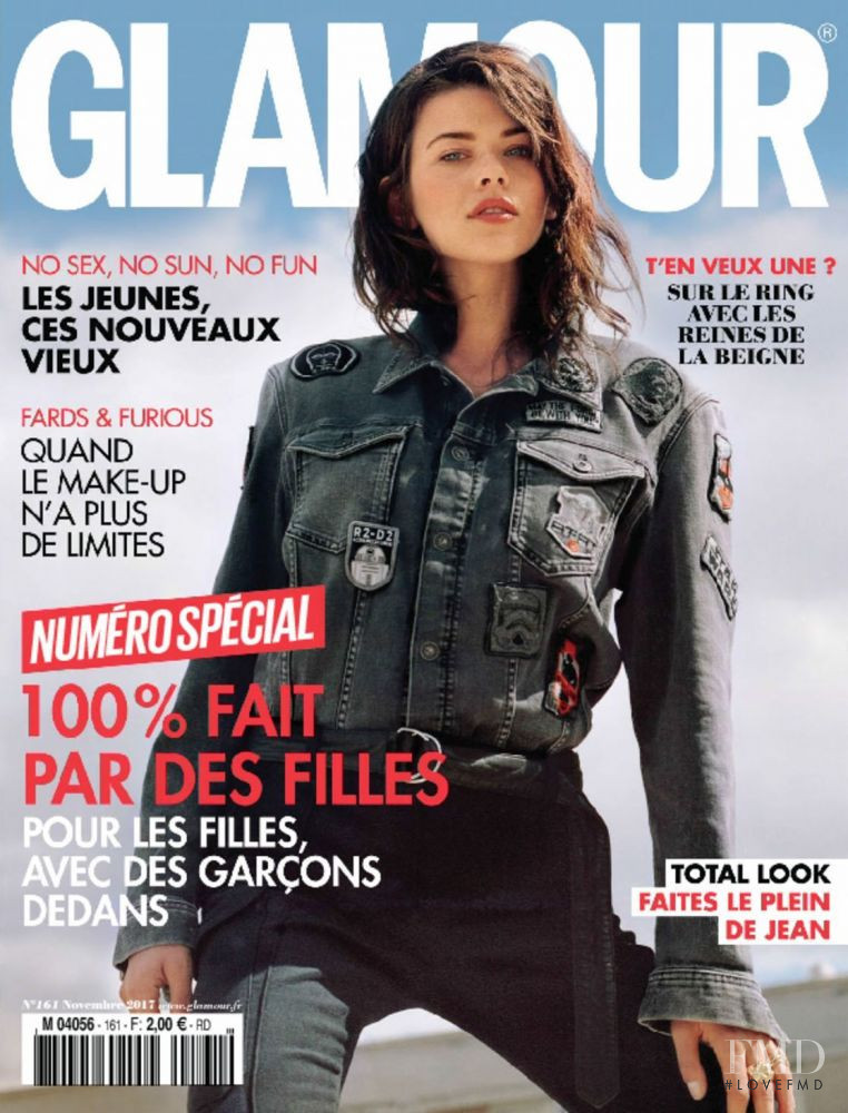 Georgia Fowler featured on the Glamour France cover from November 2017