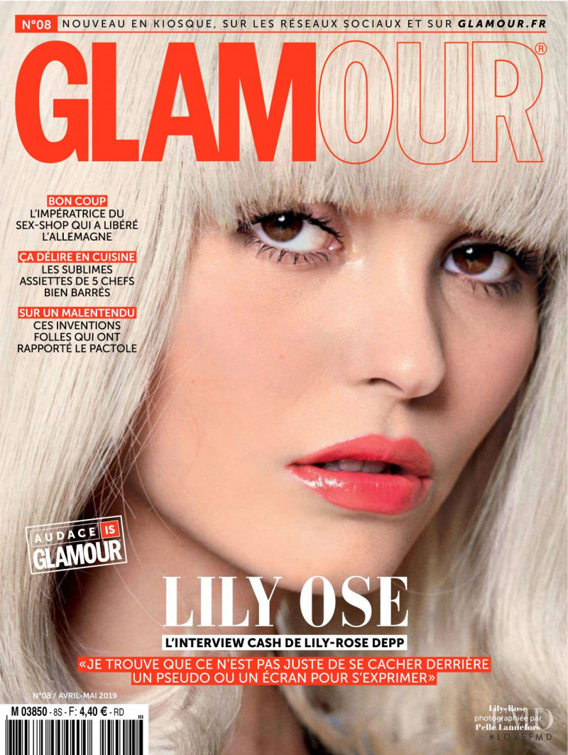Lily-Rose Deep featured on the Glamour France cover from April 2019