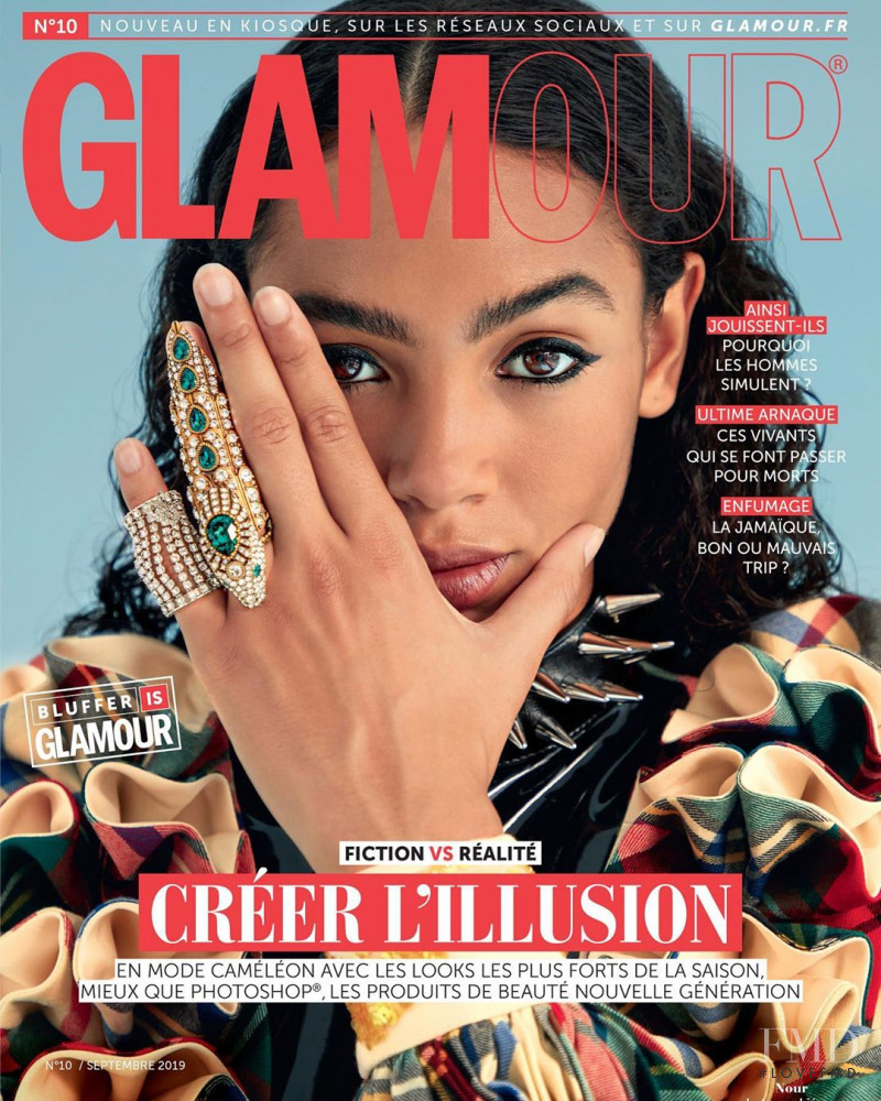 Nour Lwasi Garay featured on the Glamour France cover from September 2019