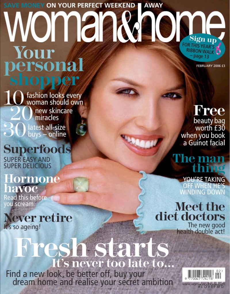  featured on the woman&home cover from February 2006