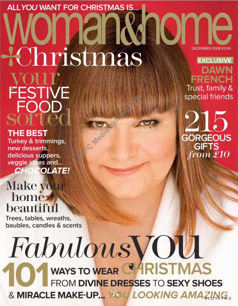 Dawn French featured on the woman&home cover from December 2008