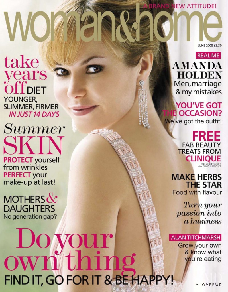 Amanda Holden featured on the woman&home cover from June 2008