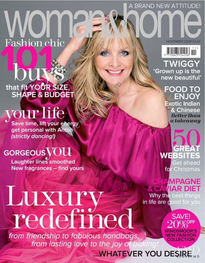 Twiggy featured on the woman&home cover from November 2008