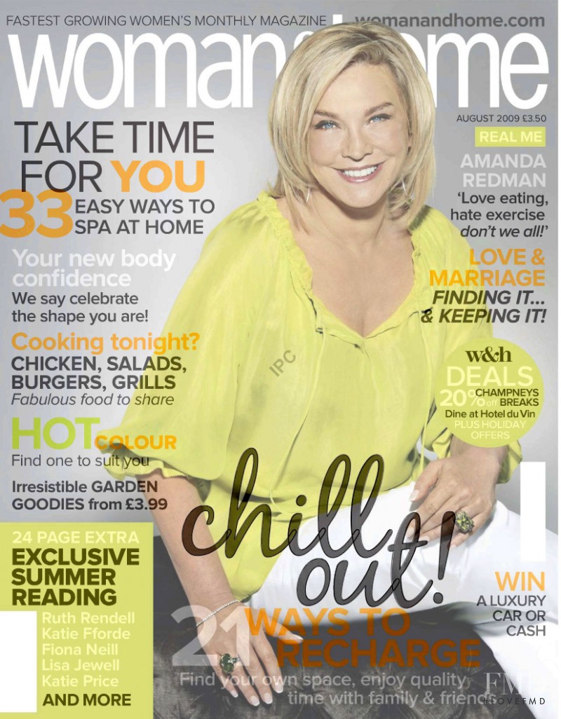 Amanda Redman featured on the woman&home cover from August 2009