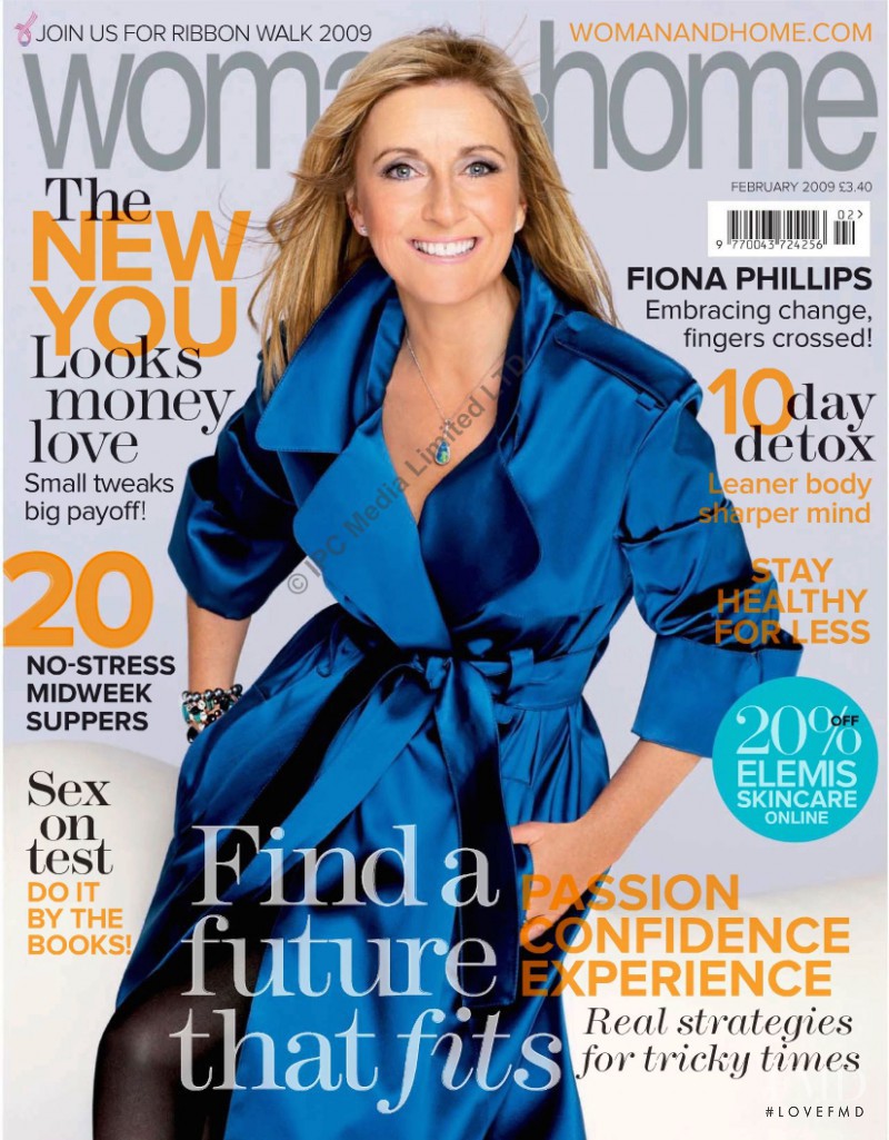 Fiona Phillips featured on the woman&home cover from February 2009