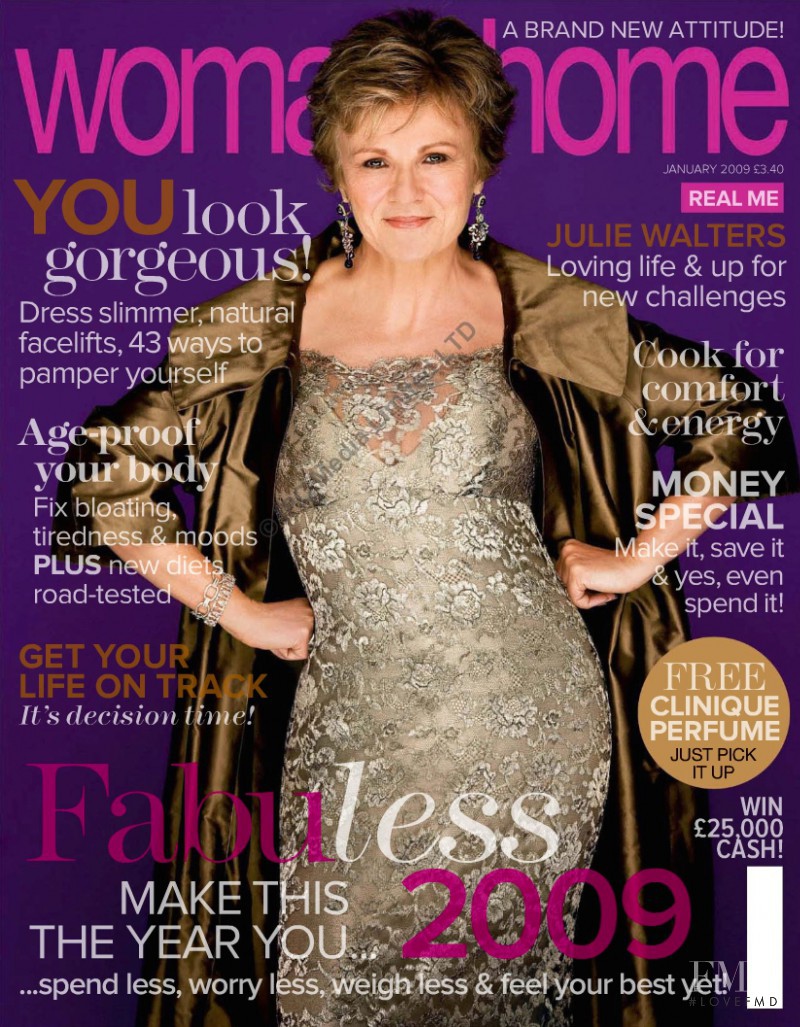 Julie Walters featured on the woman&home cover from January 2009