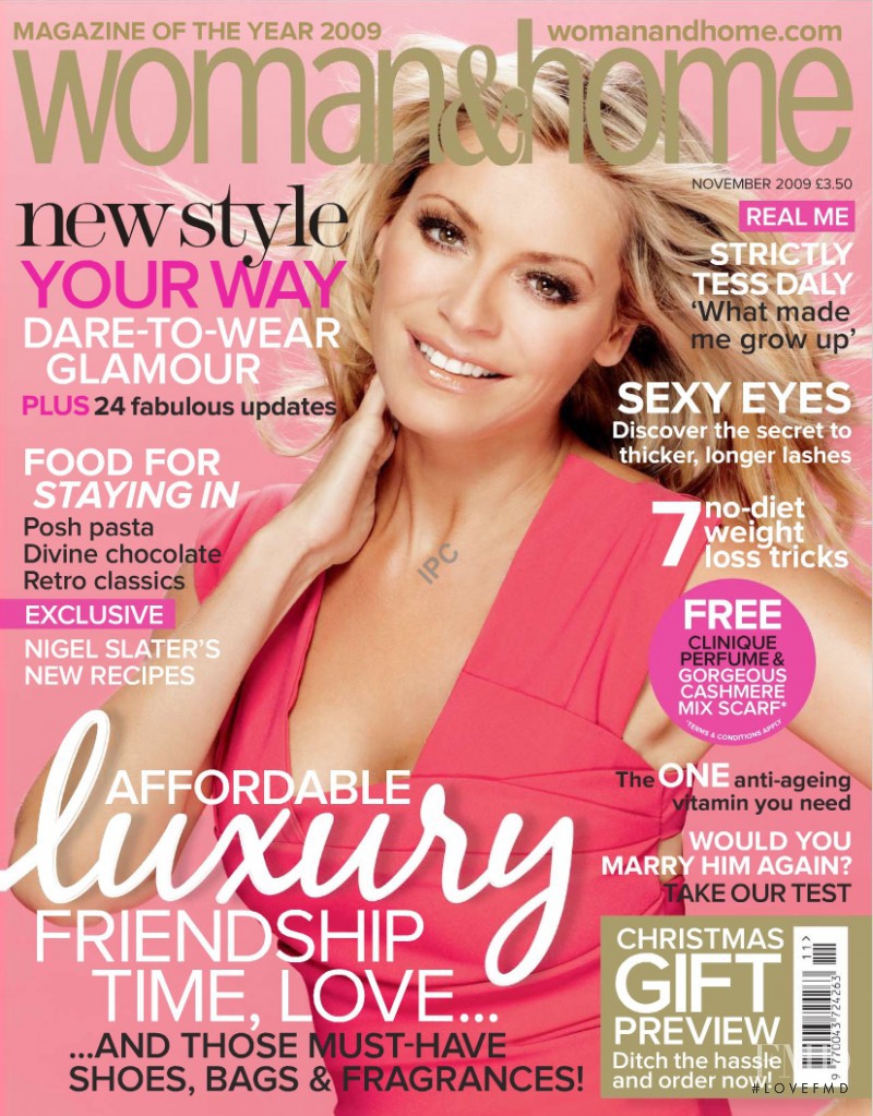 Tess Daly featured on the woman&home cover from November 2009