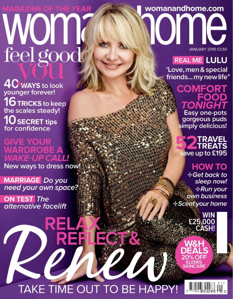 Lulu featured on the woman&home cover from January 2010