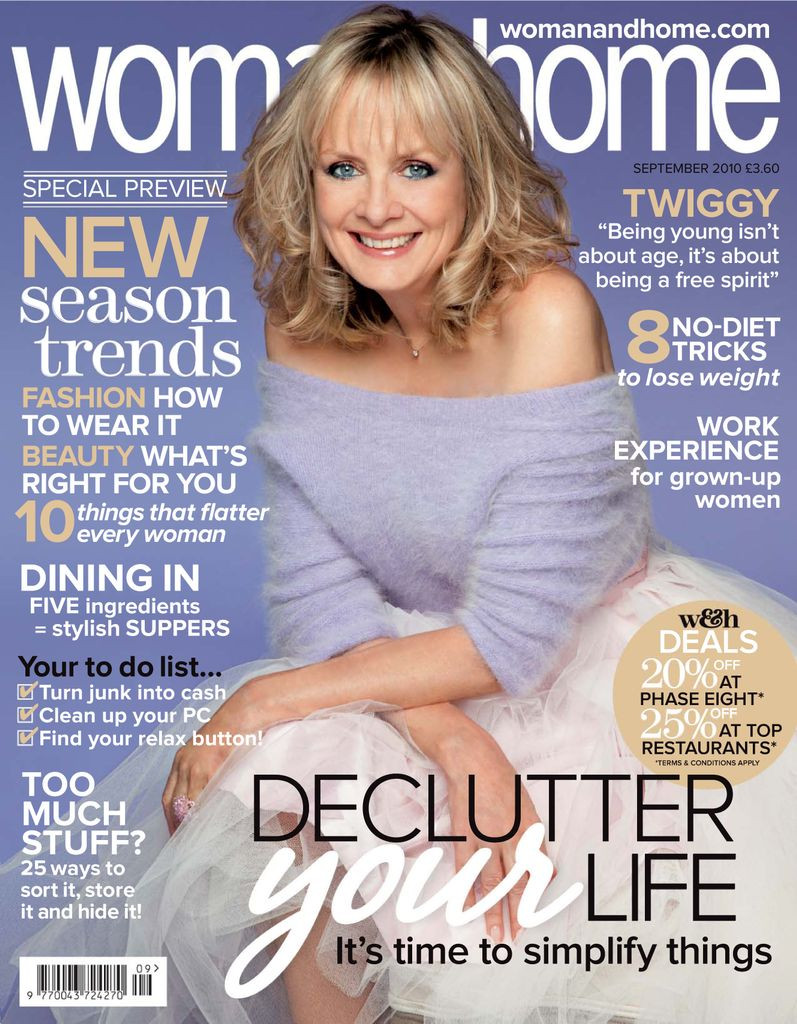 Twiggy Lawson featured on the woman&home South Africa cover from September 2010