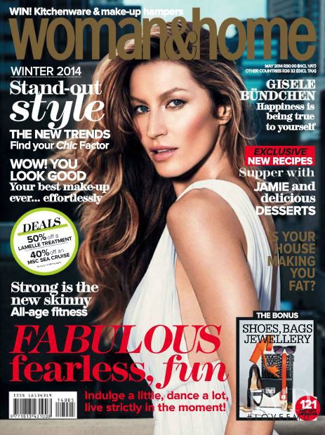 Gisele Bundchen featured on the woman&home South Africa cover from May 2014