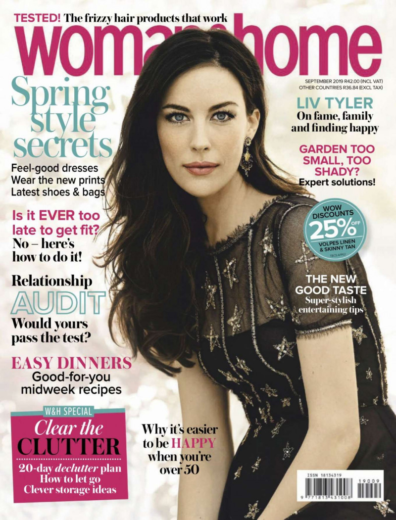 Liv Tyler featured on the woman&home South Africa cover from September 2019