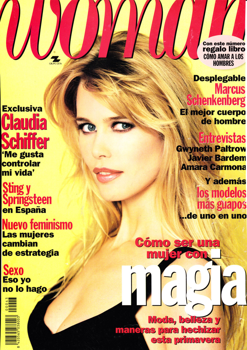 Claudia Schiffer featured on the Woman Madame Figaro Spain cover from April 1996