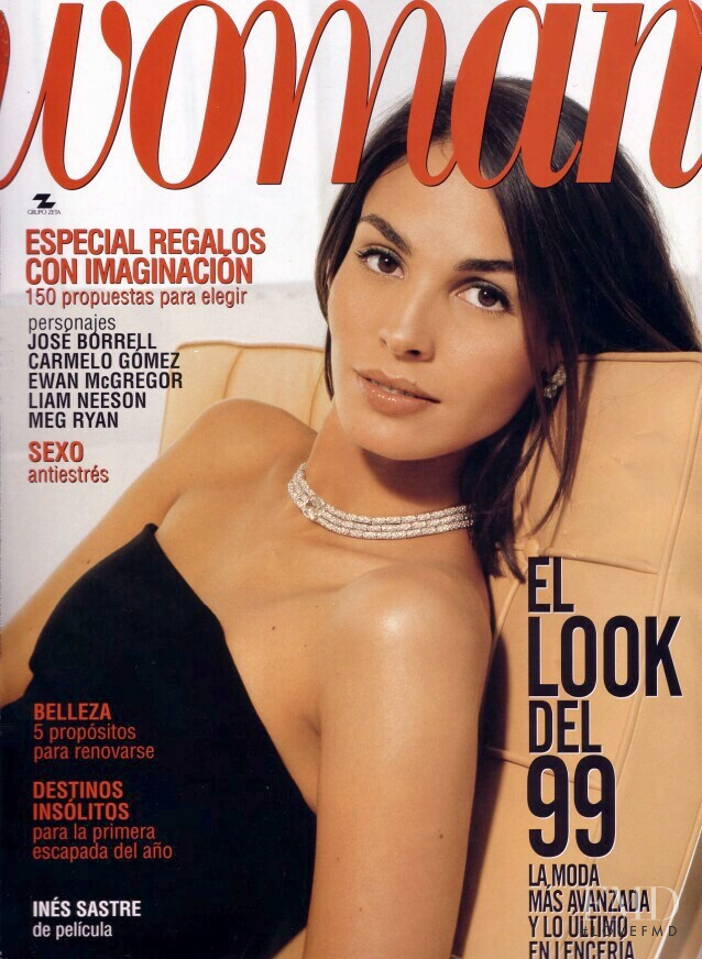 Ines Sastre featured on the Woman Madame Figaro Spain cover from February 2001