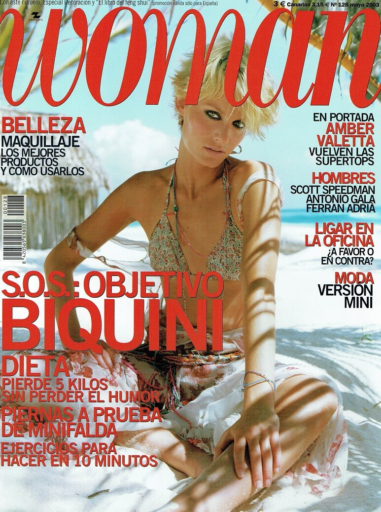 Amber Valletta featured on the Woman Madame Figaro Spain cover from May 2003