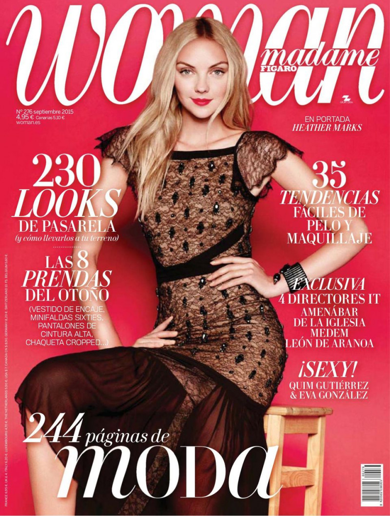 Heather Marks featured on the Woman Madame Figaro Spain cover from September 2015