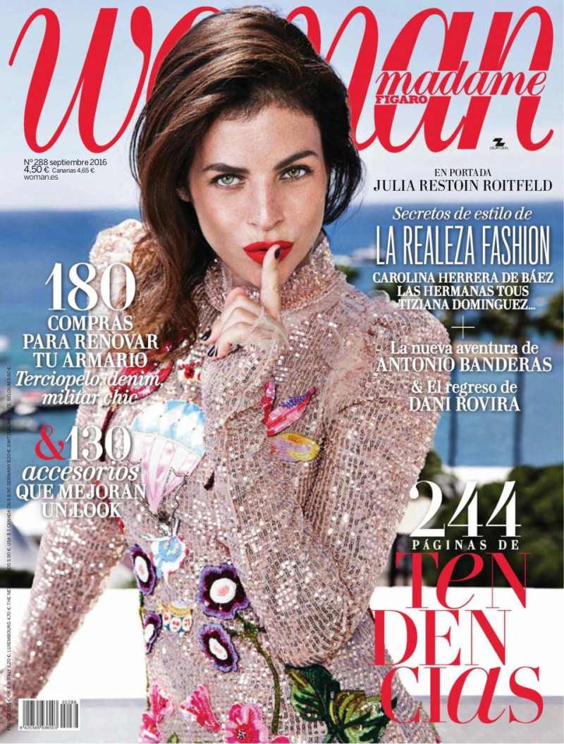 Julia Restoin Roitfeld featured on the Woman Madame Figaro Spain cover from September 2016