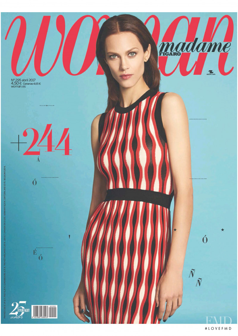 Aymeline Valade featured on the Woman Madame Figaro Spain cover from April 2017