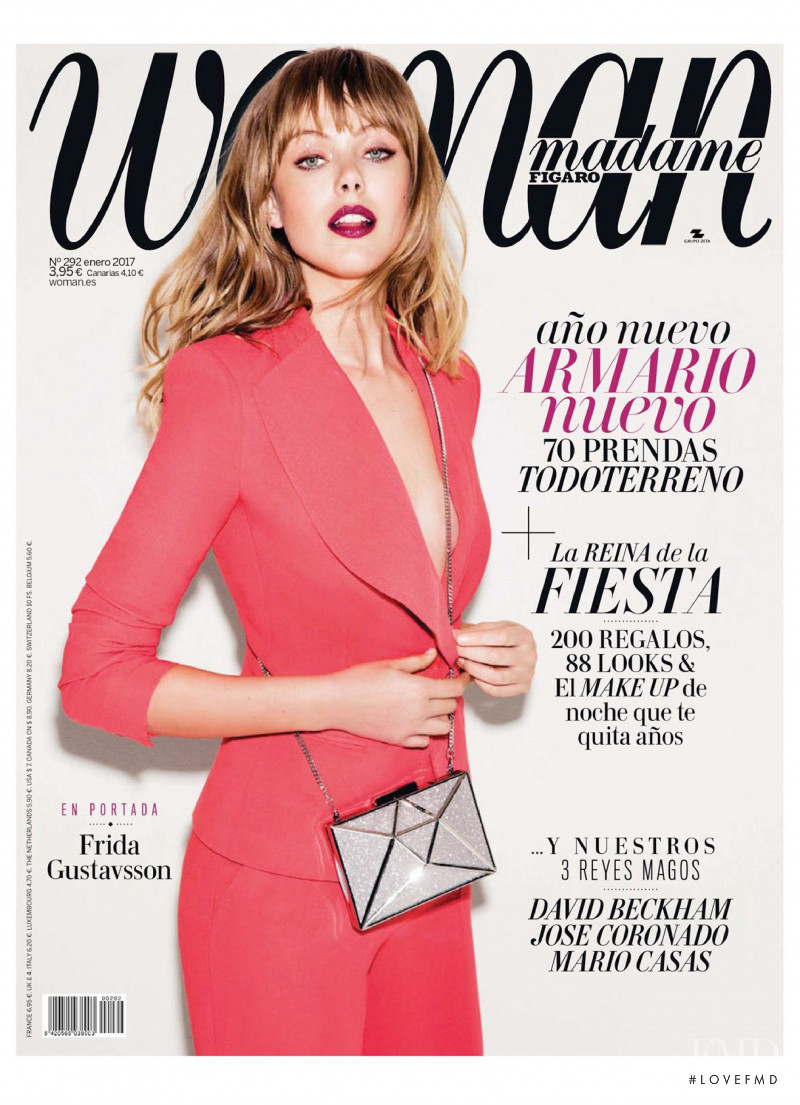 Frida Gustavsson featured on the Woman Madame Figaro Spain cover from January 2017