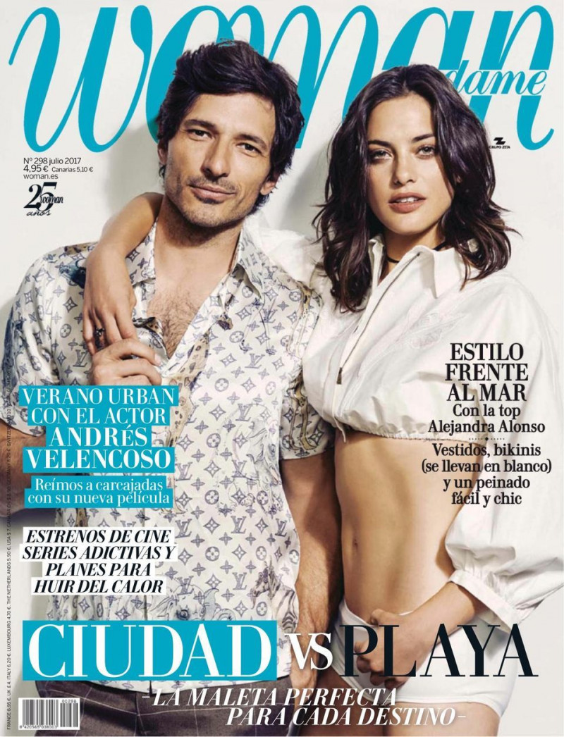 Alejandra Alonso, Andres Velencoso featured on the Woman Madame Figaro Spain cover from July 2017