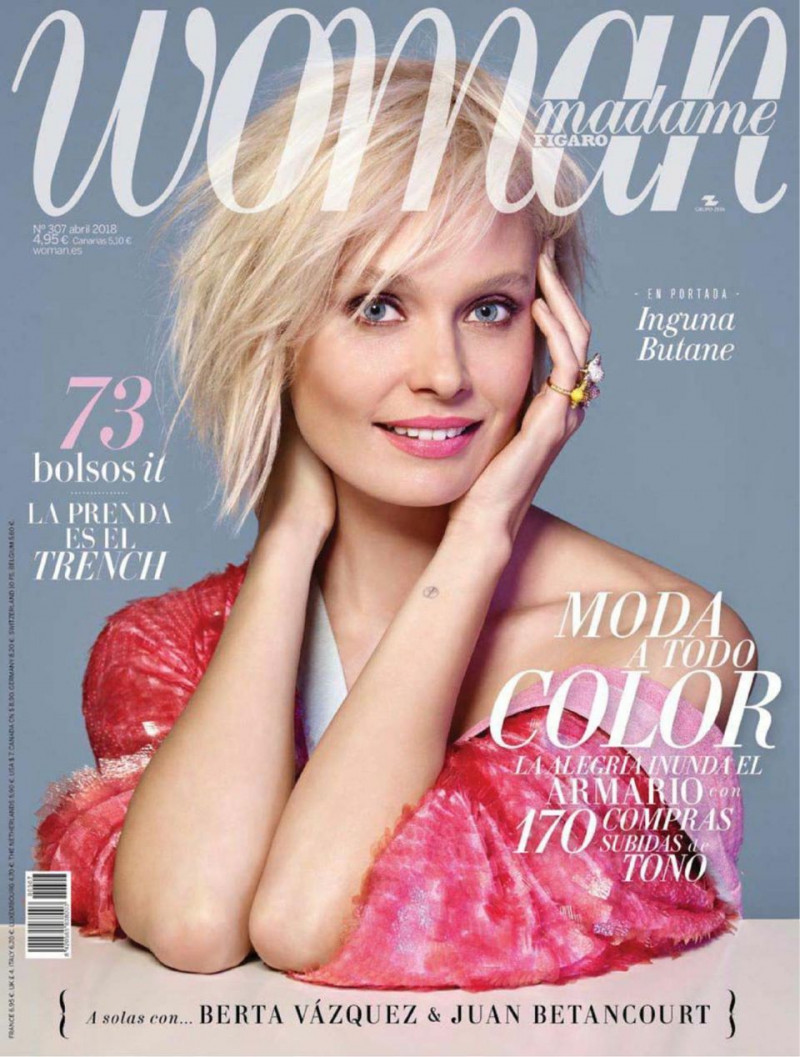 Inguna Butane featured on the Woman Madame Figaro Spain cover from April 2018