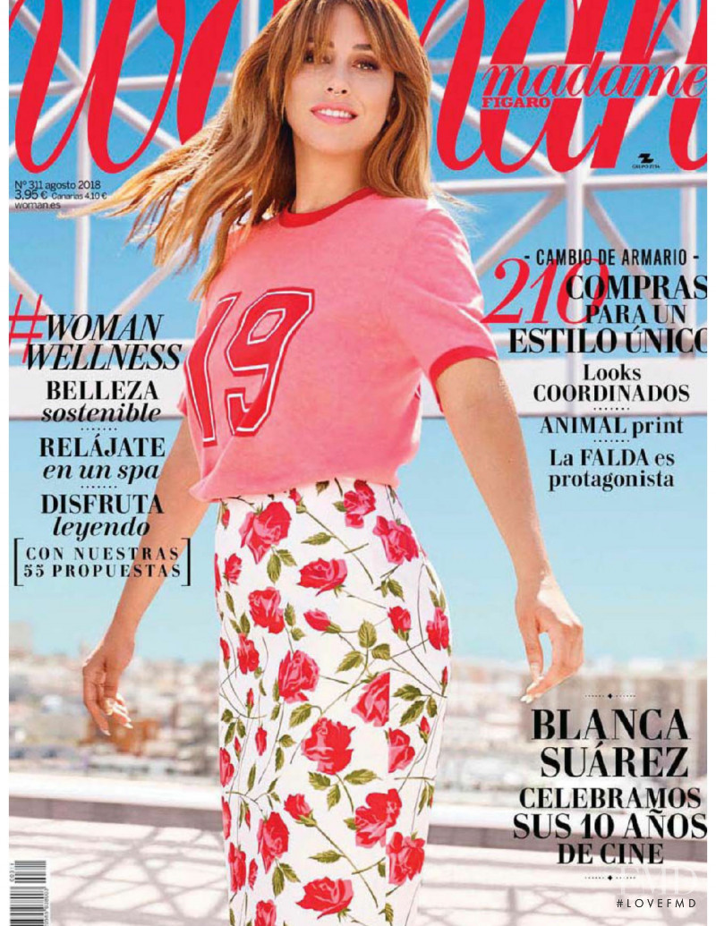 Blanca Suarez featured on the Woman Madame Figaro Spain cover from August 2018