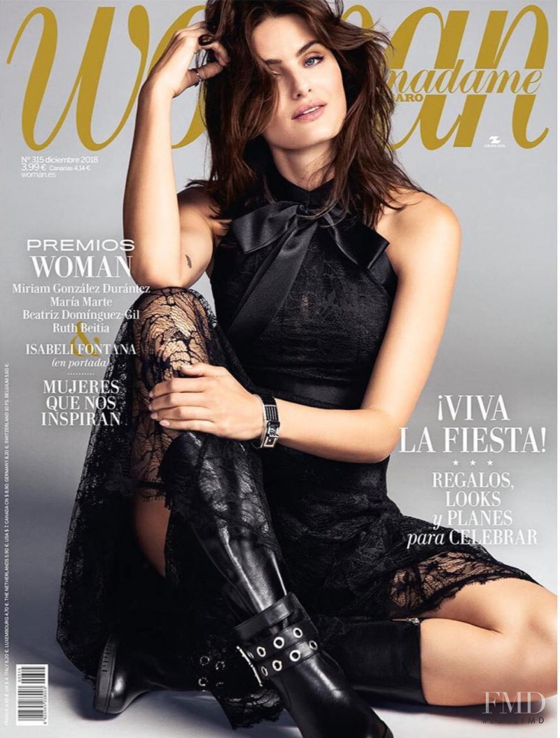 Isabeli Fontana featured on the Woman Madame Figaro Spain cover from December 2018