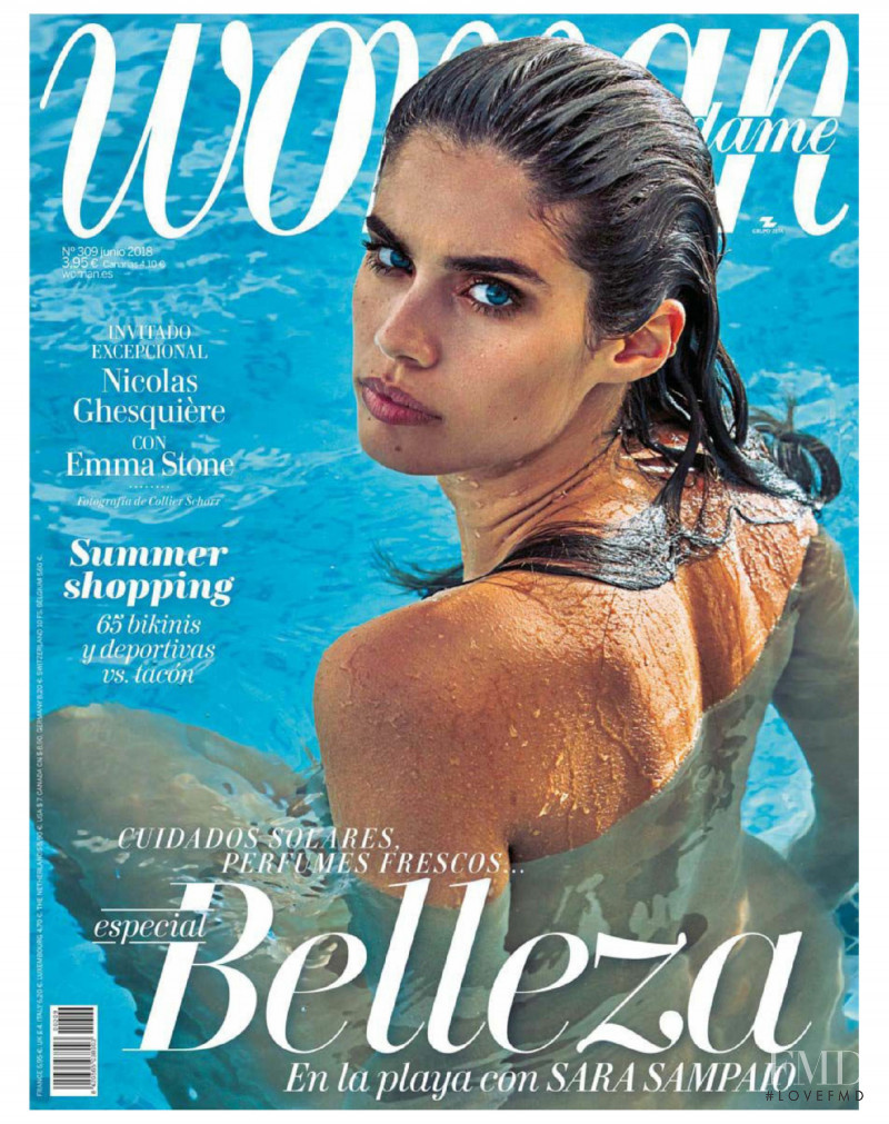 Sara Sampaio featured on the Woman Madame Figaro Spain cover from June 2018