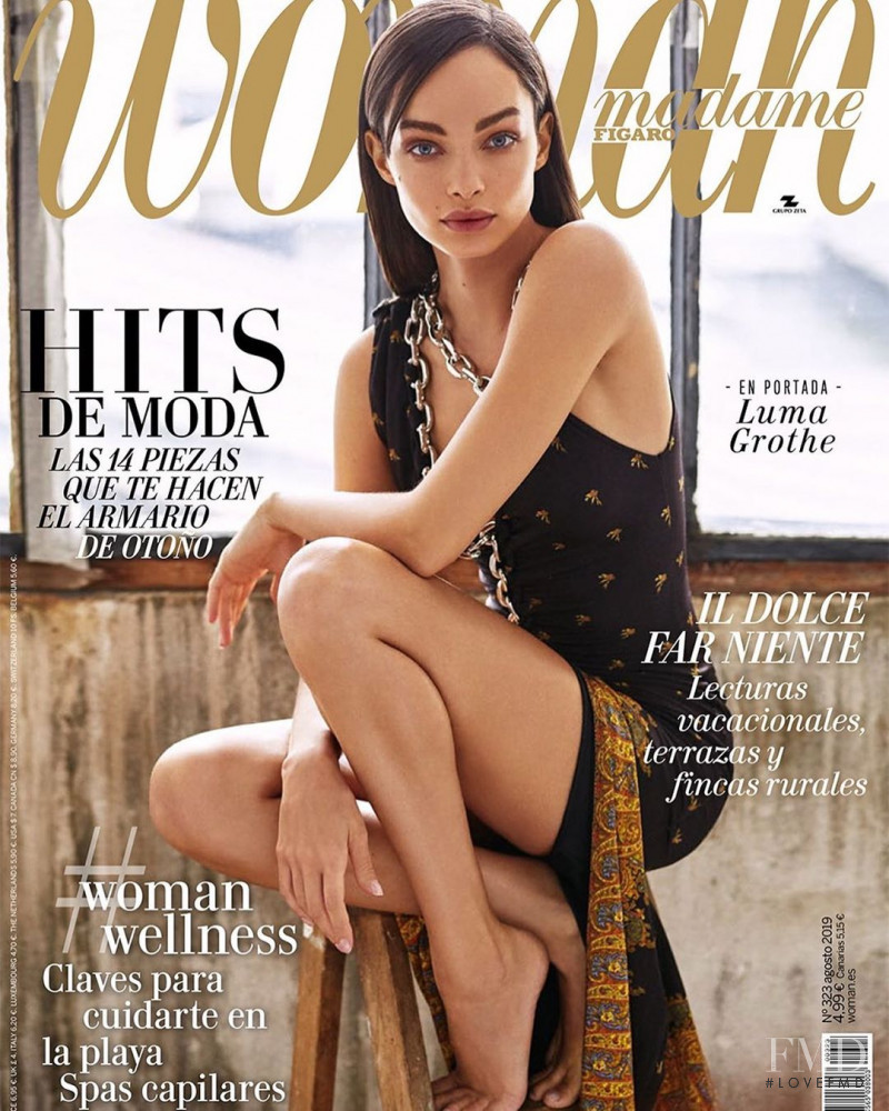Luma Grothe featured on the Woman Madame Figaro Spain cover from August 2019