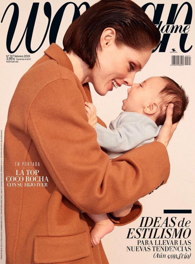 Coco Rocha featured on the Woman Madame Figaro Spain cover from February 2019
