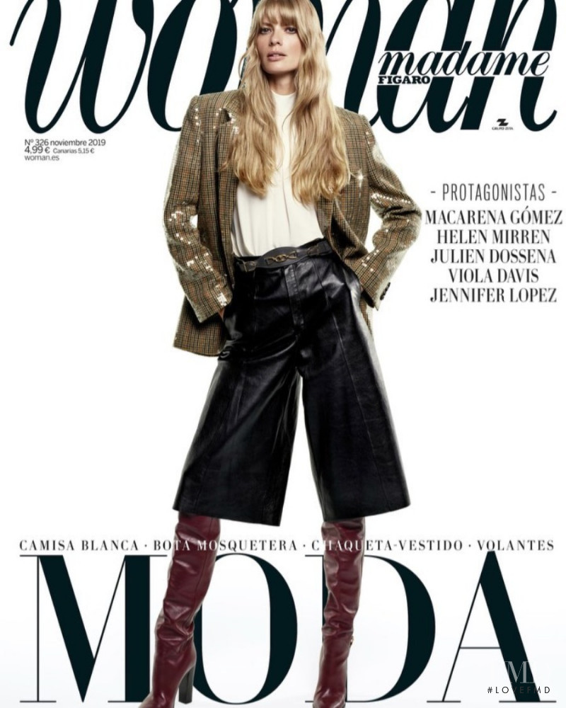 Julia Stegner featured on the Woman Madame Figaro Spain cover from November 2019