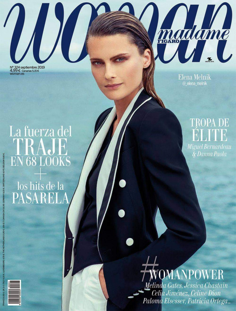 Elena Melnik featured on the Woman Madame Figaro Spain cover from September 2019