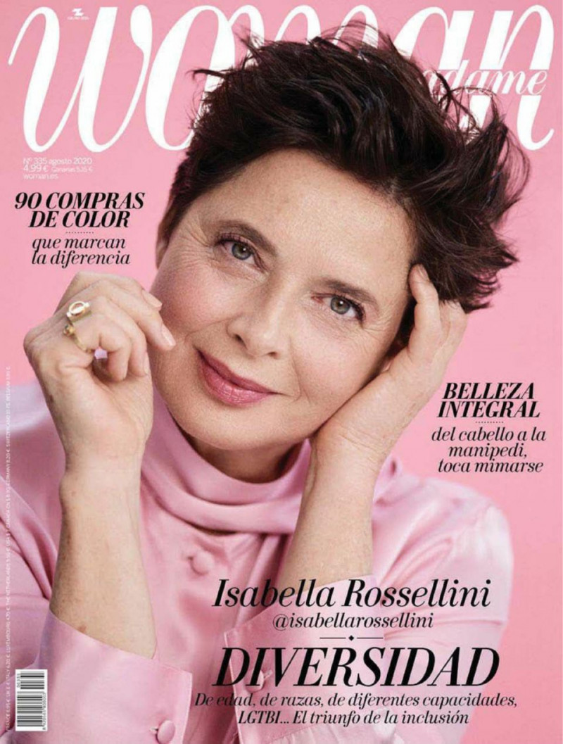 Isabella Rossellini featured on the Woman Madame Figaro Spain cover from August 2020