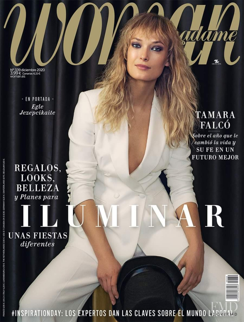Egle Jezepcikaite featured on the Woman Madame Figaro Spain cover from December 2020