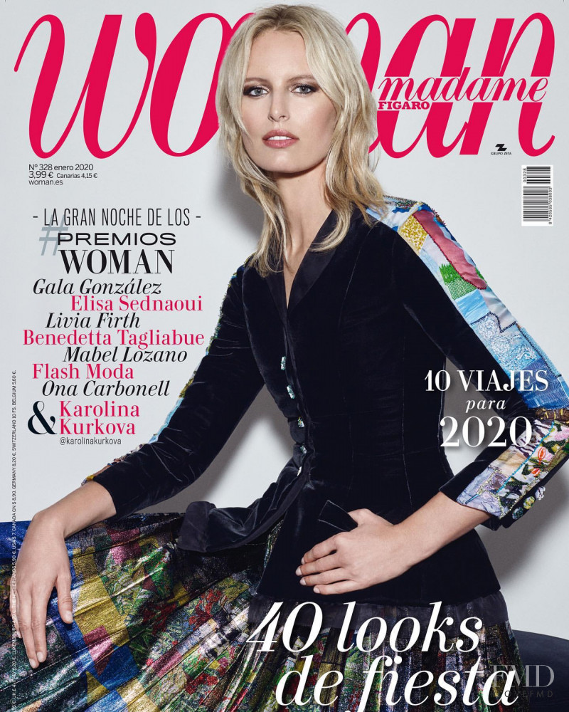 Karolina Kurkova featured on the Woman Madame Figaro Spain cover from January 2020