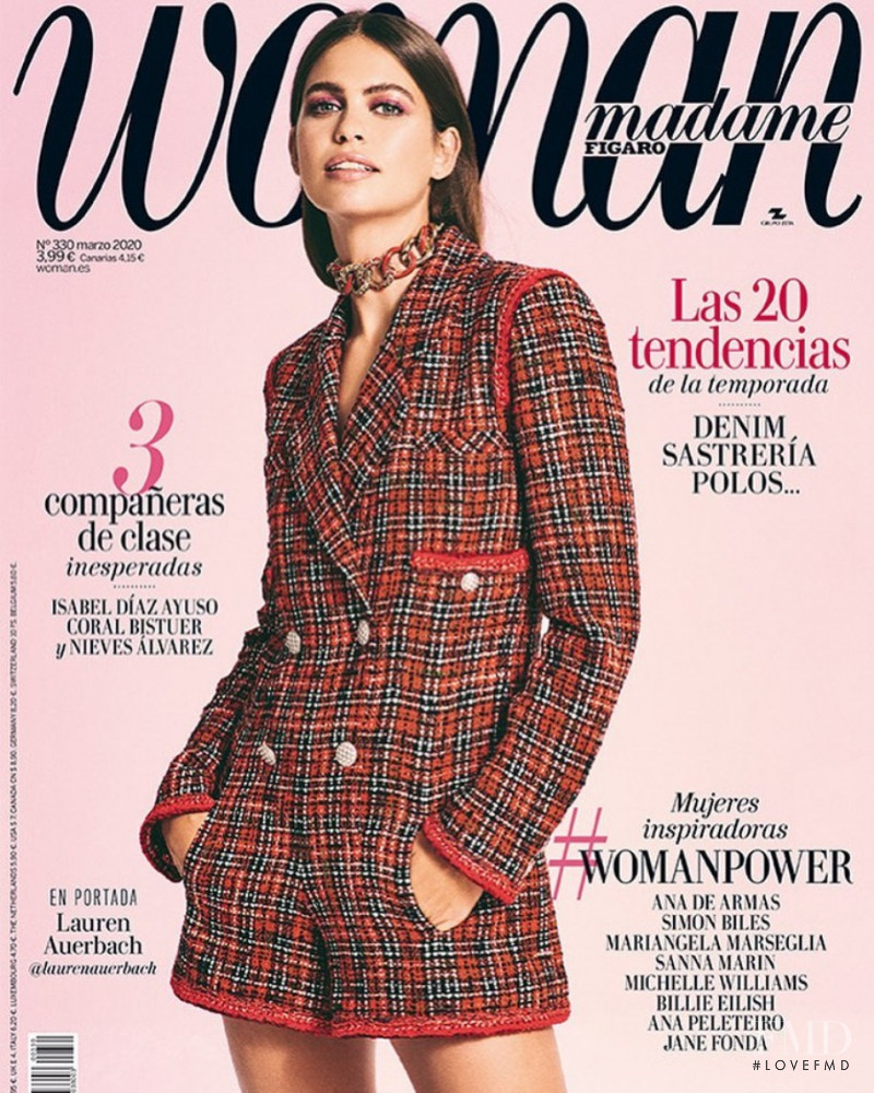 Lauren Auerbach featured on the Woman Madame Figaro Spain cover from March 2020