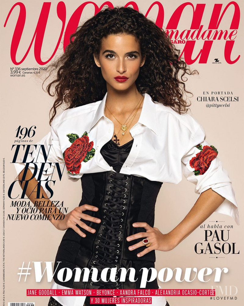 Chiara Scelsi featured on the Woman Madame Figaro Spain cover from September 2020