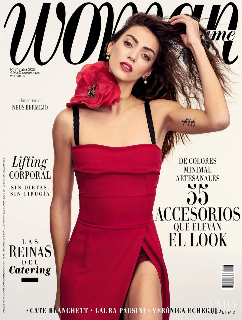 Neus Bermejo featured on the Woman Madame Figaro Spain cover from April 2021