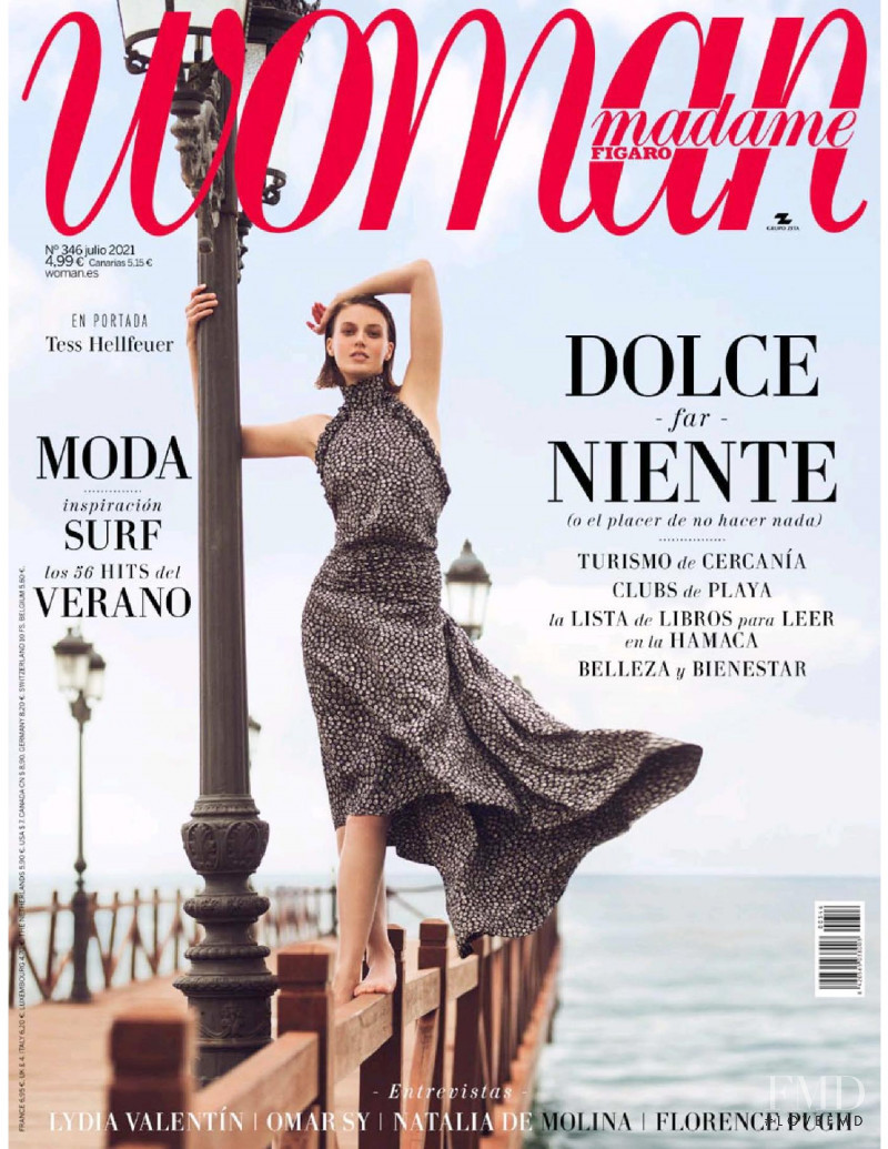Tess Hellfeuer featured on the Woman Madame Figaro Spain cover from July 2021