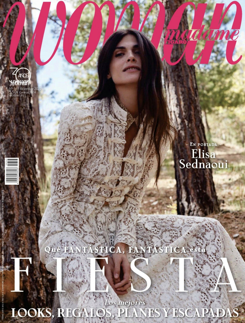 Elisa Sednaoui featured on the Woman Madame Figaro Spain cover from December 2022