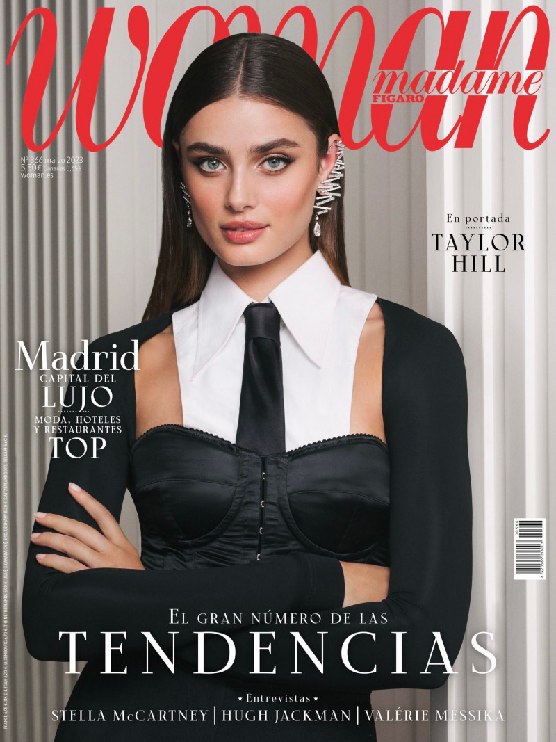 Taylor Hill featured on the Woman Madame Figaro Spain cover from March 2023