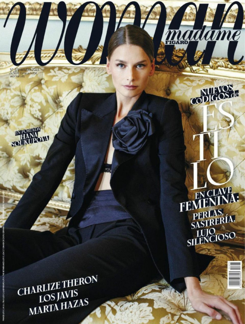 Hana Soukupova featured on the Woman Madame Figaro Spain cover from October 2023