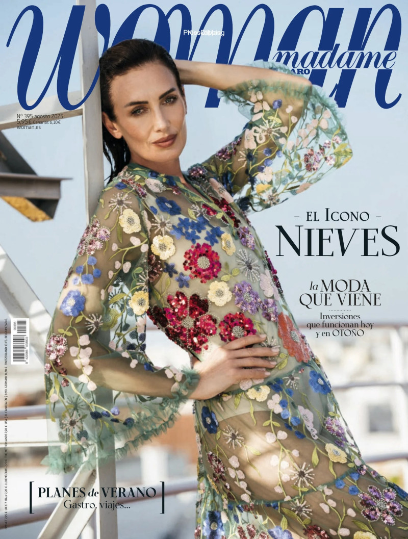 Nieves Alvarez featured on the Woman Madame Figaro Spain cover from August 2025