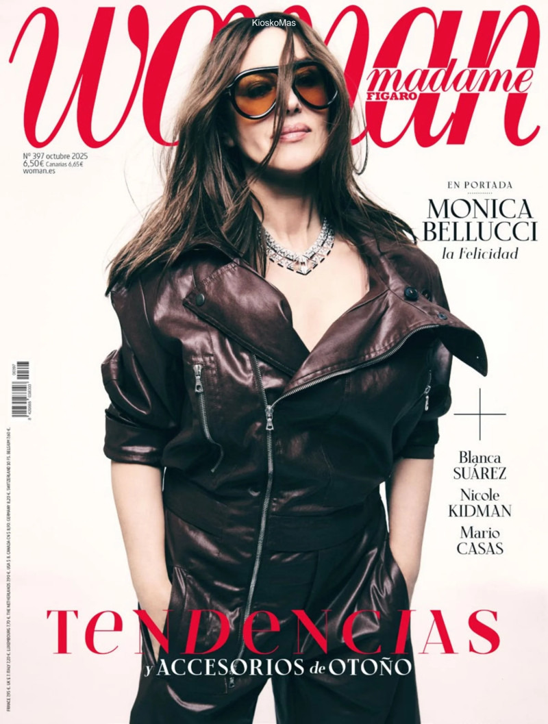 Monica Bellucci featured on the Woman Madame Figaro Spain cover from October 2025