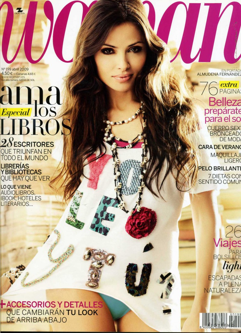 Almudena Fernández featured on the Woman Madame Figaro Spain cover from April 2009