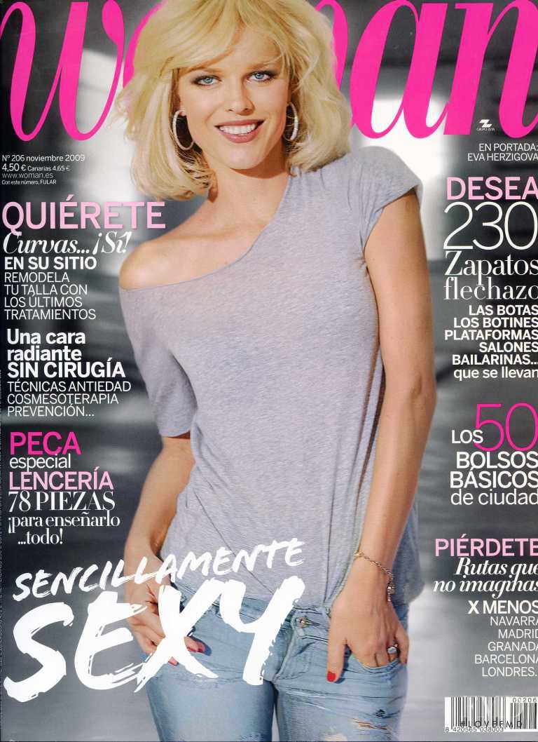 Eva Herzigova featured on the Woman Madame Figaro Spain cover from November 2009
