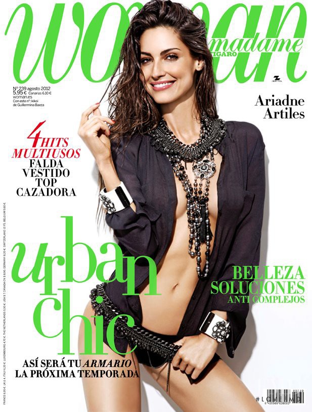 Ariadne Artiles featured on the Woman Madame Figaro Spain cover from August 2012